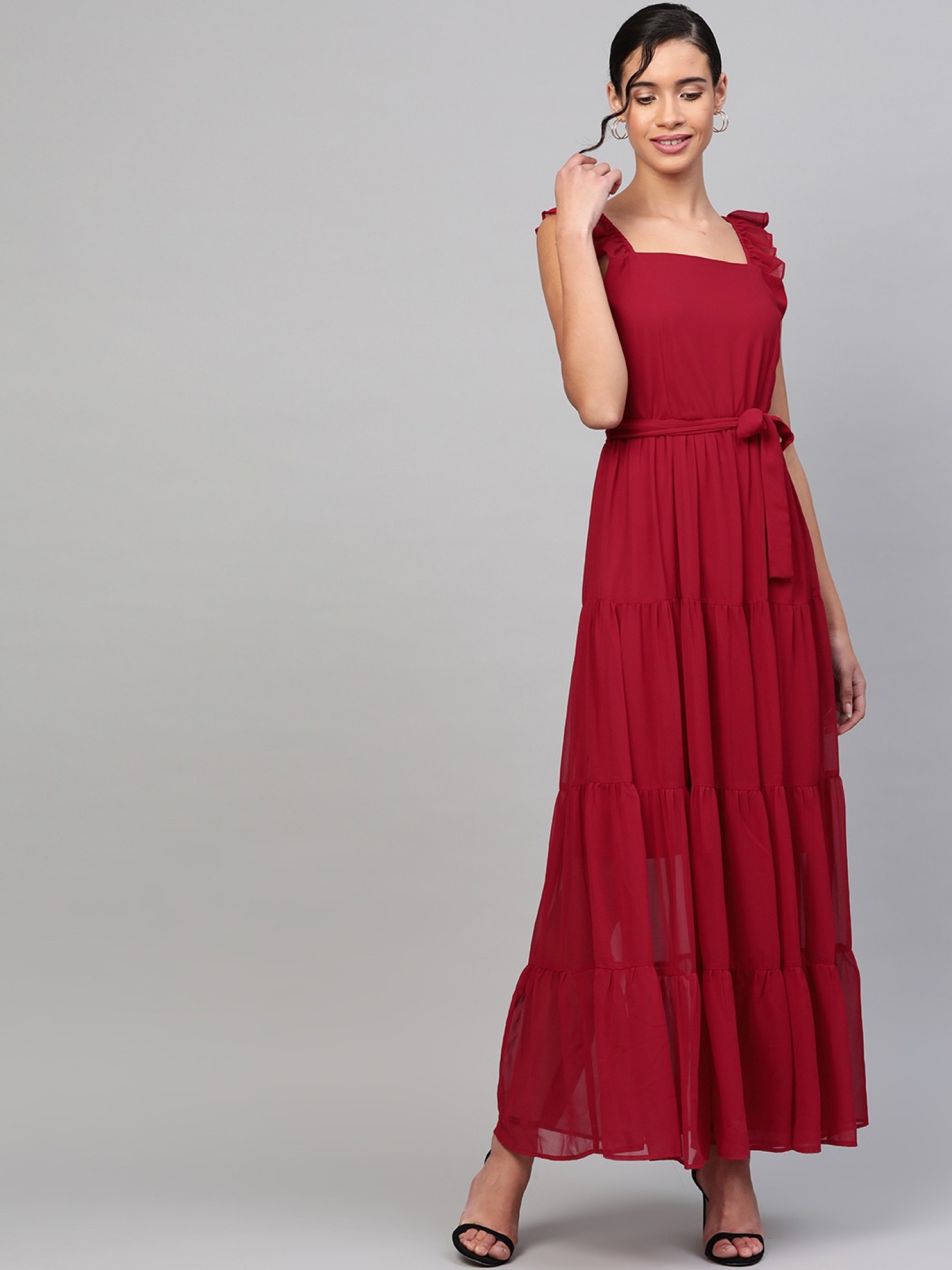 Buy online Women's Fit & Flare Maxi Dress from western wear for Women by  Oceanista for ₹499 at 50% off | 2024 Limeroad.com