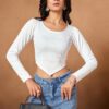 Trendy Casual White Crop Top Outfit for Women